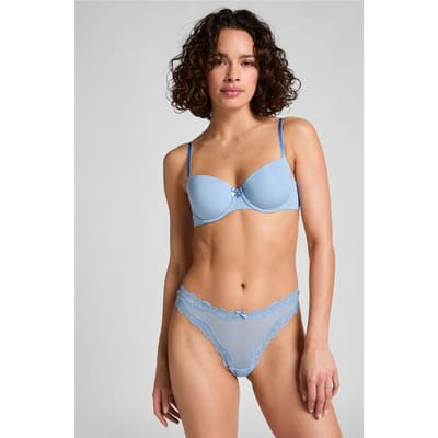 Hunkemöller Dames Lingerie String Hazel - Blauw - maat XS