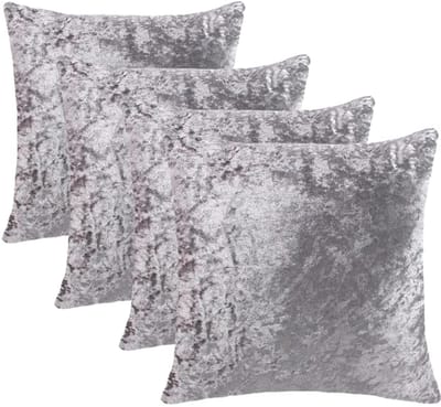 Superzachte Luxe Geplet IJsfluwelen Kussenhoezen voor Woonkamer - Set van 4 (60x60 cm)