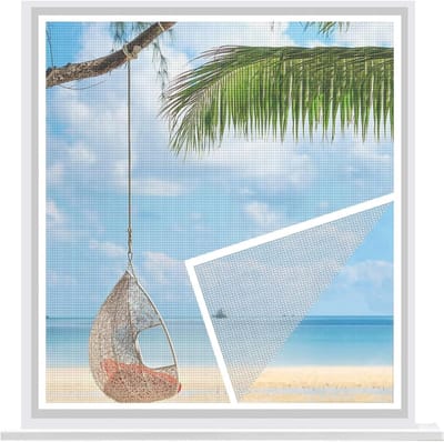 Horraam - Insectenwering Hor - Insecten Buiten Houden - Zonder Boren Montage - 95x120cm - Wit