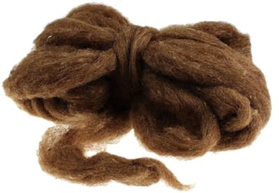 ZoeZo Design - wolkoord - viltwol - decoratiewol - spinwol - knutselen - bloemschikken - 200 gr - bruin