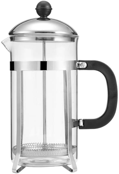 French Press Chambord - 1L / 8 koppen Zilveren koffiezet – Bestand glas en roestvrijstalen filter – Zonder BPA, vaatwasserbestendig – Vervaardigd in Portugal