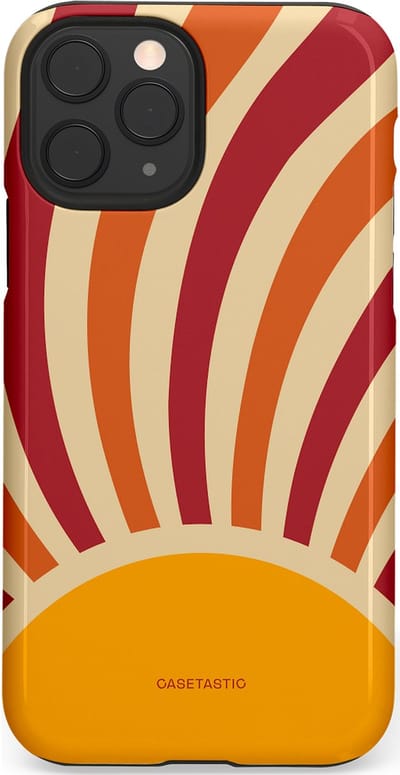 Casetastic Hoesje Geschikt voor Apple iPhone 11 Pro - Stijlvolle Beschermende Duo-layer Case - Retro zomer