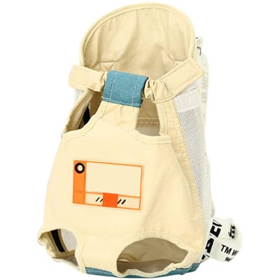 Kat Hoofd Poten Uit Draagtas Draagbaar Canvas Ademend Lichtgewicht Kat Voor Rugzak voor Buiten L M(for 4-6.5kg) beige