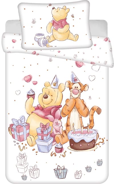 Disney Winnie the Pooh BABY Dekbedovertrek, Party - 135 x 100 + 40 x 60 cm - Katoen