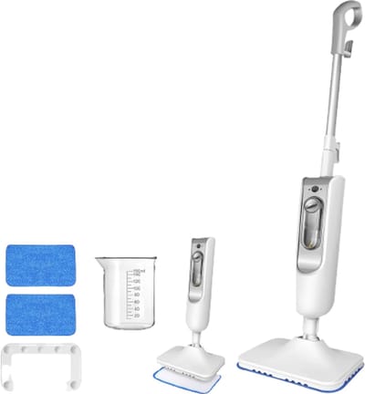 Velori Stoommop 1500W - Elektrische Vloerstomer - Stoomreiniger met Afneembare Handstomer - 400ml Watertank - 2 Microvezelpads - 4,8m Snoer