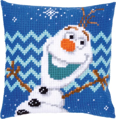 Vervaco - Kruissteekkussen kit - Disney Olaf - PN-0165925 - Borduren - Borduurpakket - Borduurpakket volwassenen - Borduurpakket kind