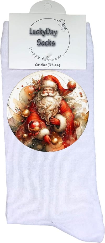 Kerstballen - Verjaardag cadeau - Grappige sokken - Print sokken - Leuke sokken voor heren en dames - Moederdag - Vaderdag - Cadeau voor hem en haar - Kerstcadeau - Vrolijke sokken - Valentijns cadeau - Sokken waar je vrolijk van wordt - Maat 37-44
