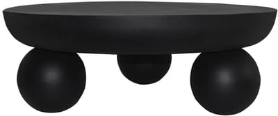 Vente-unique Metalen salontafel - Zwart - SILIDA