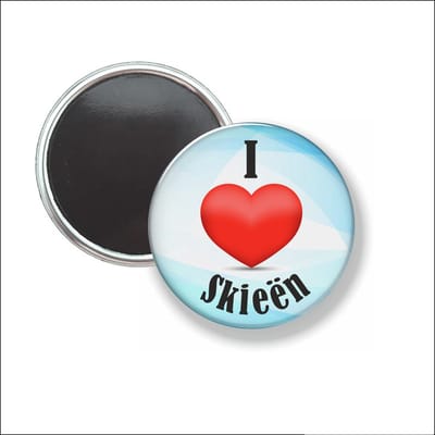 Button Met Magneet 58 MM - I Love SkieÃ«n - NIET VOOR KLEDING