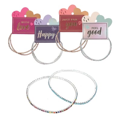 Depesche - LOVIES strass armbanden - 1 set van 2 stuks