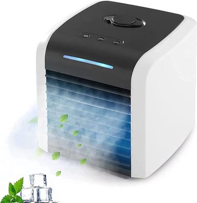 Draagbare Airco - Persoonlijke Koeler - Zomerse Hitte - Vernevelingstechnologie - Compact Formaat - Wit