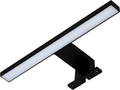 Kwazar - Wandlamp voor binnen, LED-spiegelverlichting voor de badkamer, LED-lamp voor vochtige ruimtes, badkamerlamp 5W, breedte 30 cm, neutraal wit 4000 K, IP44, 230V - Laag energieverbruik, ANITA zwart