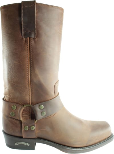 Sendra Boots 1918 Pete Bruin Dames Heren Biker Basic Western Cowboylaars Vierkante neus Beetje Schuine Hak Vast Sierspoor Treklussen Echt Leer Maat 38