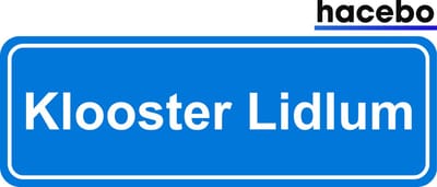Hacebo - Plaatsnaam Sticker - 29x10 CM - Klooster Lidlum sticker - Verkeersborden sticker - grappige cadeaus - Klooster Lidlum