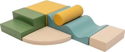 IGLU Soft Play Set - Explorer - Sea Blue - foam blokken 6 stuks - zachte bouwblokken voor kinderen