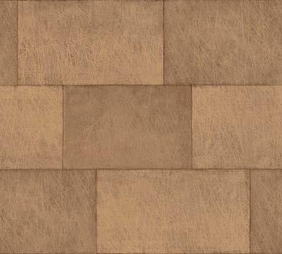 TEGELPATROON BEHANG | Metallic Glans - oranjebruin - A.S. Création Titanium 3