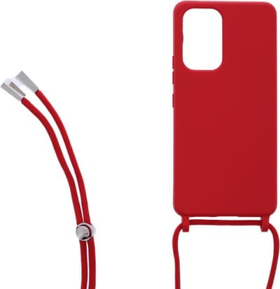 Ketting silicone telefoonhoesje Geschikt voor: Samsung Galaxy A33 5G - TPU - Silicone - Rood - ZT Accessoires