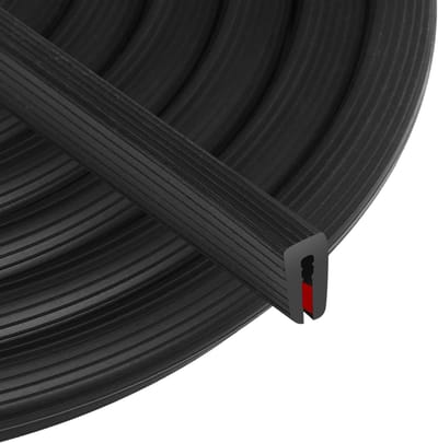 zelfklevend, 3 mm x 3 m, randbescherming, rubber voor metaal, U-profiel, rubberen lip, flexibel randbeschermingsprofiel, plaat, geschikt voor ramen en deurafdichtingen, metaal
