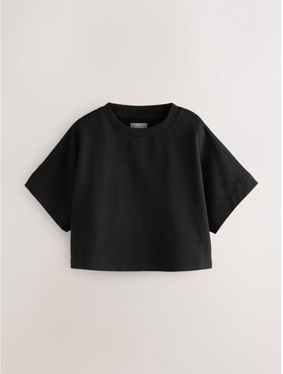 Next - Meisjes - Rechthoekig T-shirt - Zwart