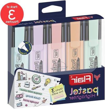 Pastel Highlighters - Markeerstiften Set - Notities Maken - Flexibele Lijnbreedte - 15 Stuks - Meerkleurig