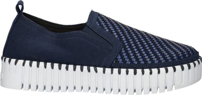 Instappers Platform TULIP3876 beige zool - 660100 Dark Indigo White