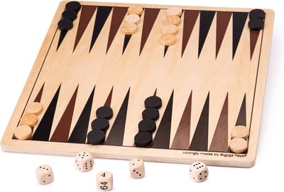 Bigjigs Backgammon Wooden Board Game