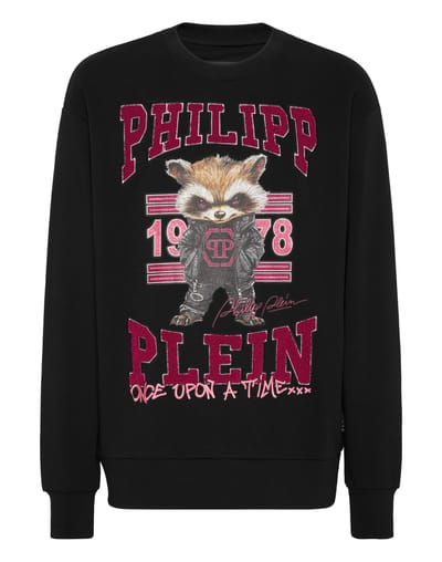 Fleece Sweatshirt College Raccoon
