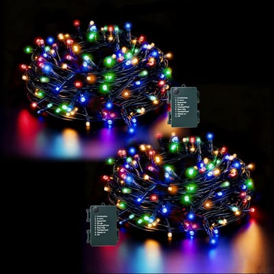 Lichtsnoer Batterij - Decoratieve Verlichting - Feestelijke Decoratie - Waterdicht met Timer - 5 Meter 50 LEDs - Multicolor