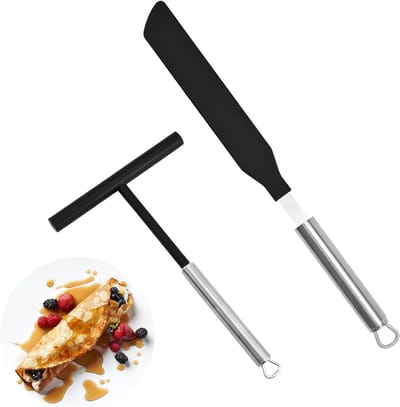 Pannenkoeken Set van 2 Stukken met Pannenkoekenverdeler en Pannenkoeken Distributeur voor Perfecte Pannenkoeken