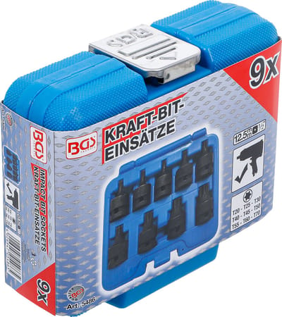 BGS Krachtdoppen set 1/2, Torx T20 - T70, 9 delig