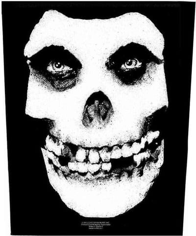 Misfits - Face Skull Rugpatch - Zwart