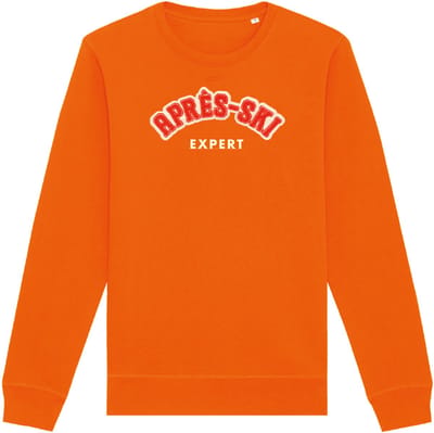 Après ski Expert wintersport sweater oranje S - soBAD. | Foute apres ski outfit | kleding | verkleedkleren | wintersporttruien | wintersport dames en heren