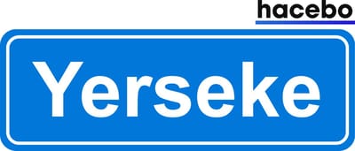 Hacebo - Plaatsnaam Sticker - 29x10 CM - Yerseke sticker - Verkeersborden sticker - grappige cadeaus - Yerseke
