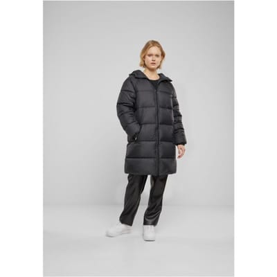 Urban Classics Winterjas - Ladies Long Puffer Coat - XS tot L - voor Vrouwen - zwart