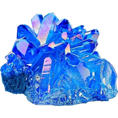 1 stuks Natuurlijke Stenen Blauwe Kristallen Halo Kwarts Cluster, Energieverhogend Ornament, Een Cadeau voor Speciale Gelegenheden, Huisdecoratie Artikelen 50g