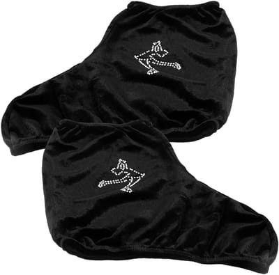 Schaatslaars Hoezen - Overschoenen Skates - Schaatsen Beschermen - Elastisch Polyester - 21 x 16 cm - Zwart