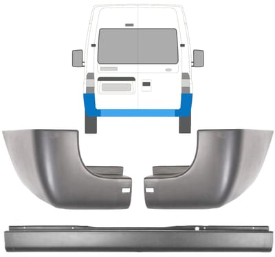 Achterbumper hoek voor Ford Transit 2006-2013 / Set