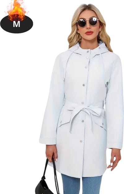 Livano Mantel Dames - Tussenmantel - Jas - Mantelpakje - Trenchcoat - Overjas - Overcoat - Winter - Wit - M