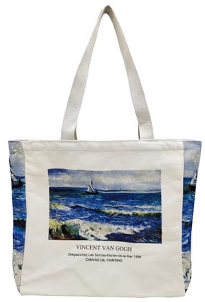 Vintage Jute Tote Bag met Ritssluiting - Esthetische Canvas Tas