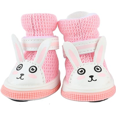 Chaussures pour chien respirantes, souples et antidérapantes, légères et mignonnes, en maille, idéales pour le printemps et l'été pink