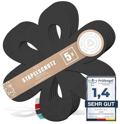 Pannenbeschermers voor keukengerei - 5 stuks Ø 32 cm - vilt in bloemenvorm