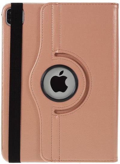 Tablethoes geschikt voor iPad Air 4 (2020/2022) / Pro 11 Hoesje - 360° Rotating Book Case - Rose Gold