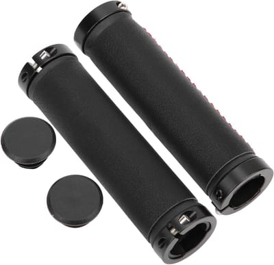 Fietsstuur Handvatten - Stuurhoes Fiets - Comfortabel Fietsen - Vezelleer Oppervlak - 22.2 MM Opening - Zwart
