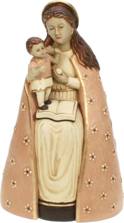 Madonna met kind oud roze/crème kleur 17x11x28cm