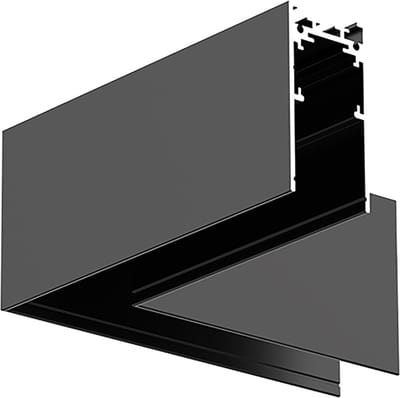 Hoekstuk voor 48V Magnetische Track Rails - Brinton Magni - Opbouw - Plafond - Zwart