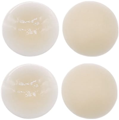 Tepelstickers - 2 paar - 8*8cm - stevige siliconen tepelstickers - herbruikbare klevende zachte siliconen tepelstickers - anti-bult tepelhofstickers - vrouwelijke tepelstickers - zelfklevende onzichtbare siliconen tepelstickers