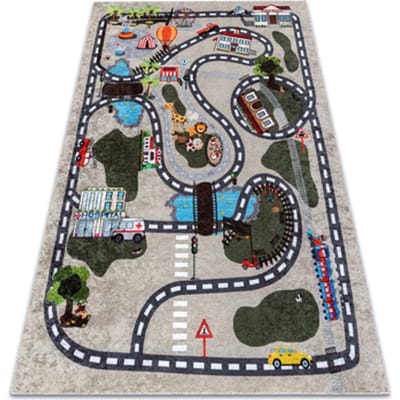 Kleden Rugsx JUNIOR 51803.804 tapijt wasbaar Stad dieren voor 80x150 cm