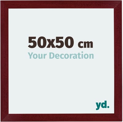 Your Decoration - Puzzellijst 50x50 cm - Wijnrood Geveegd - Puzzellijst 500-1000 stukjes - MDF Fotolijst - Mura
