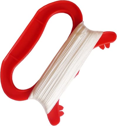 50 Meter Vliegertouw op Handgreep - Vliegerlijn - Vliegerdraad - Rood