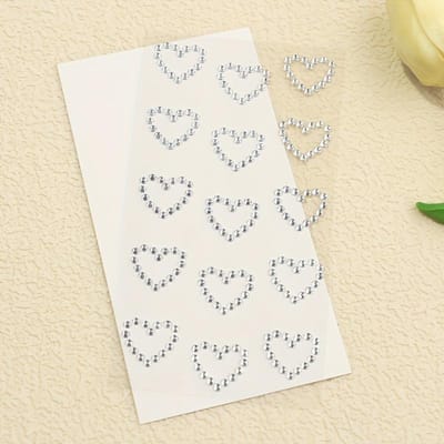 1 stuk Glanzende Hart & Oog Gezichtstickers - Perfect voor Feesten, Muziekfestivals & Podiumoptredens | Vintage Tattoo Art Accessoires